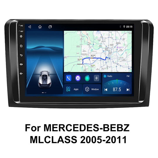 9 Inch HD Screen Car Navigation Radio for MERCEDES-BEBZ ML CLASS 2005-2011, Android 15 Car Stereo with Carplay Android Auto in Dash GPS Bluetooth WIFI FM Steering Wheel Controls