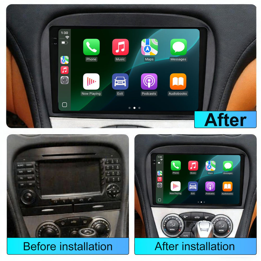 9 inch Android 15 Car Radio Multimedia Player for MERCEDES-BEBZ SL 2001-2004 GPS Navigation stereo Head unit