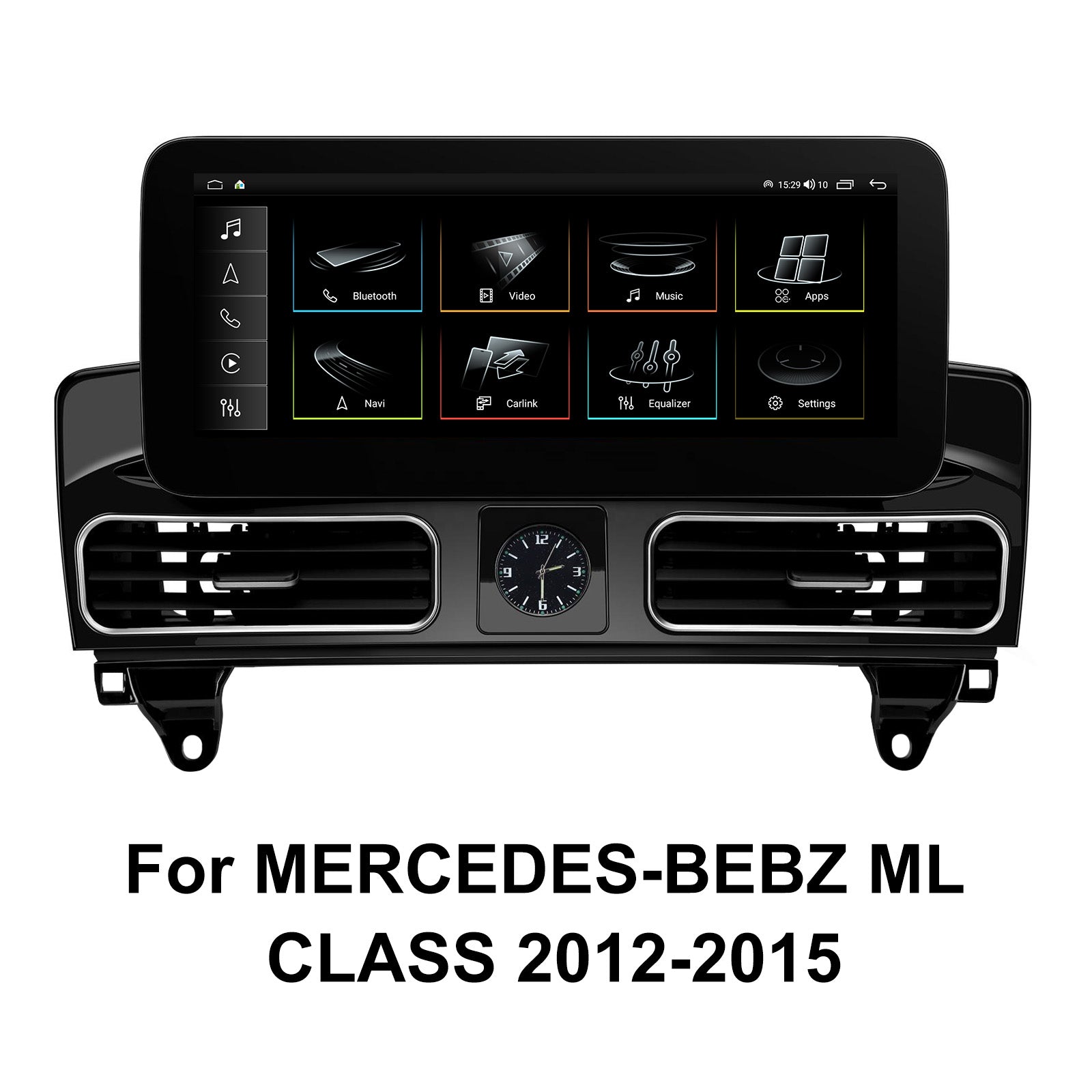 Android Car Multimedia Stereo for MERCEDES-BEBZ ML  CLASS 2012-2015 Auto 12.3 inch Radio GPS Navigation Wireless CarPlay 4G WIFI DSP Head Unit