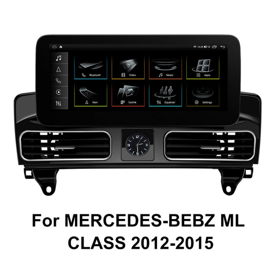 Android Car Multimedia Stereo for MERCEDES-BEBZ ML  CLASS 2012-2015 Auto 12.3 inch Radio GPS Navigation Wireless CarPlay 4G WIFI DSP Head Unit