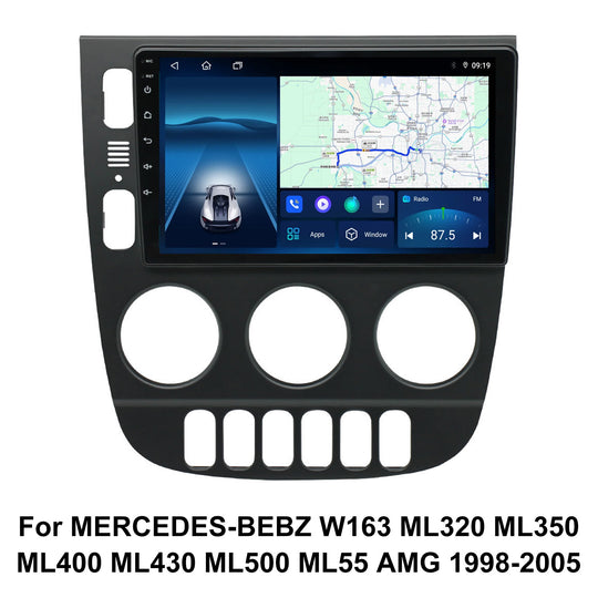 9 Inch HD IPS Screen Android Car Stereo Radio for MERCEDES-BEBZ W163 ML320 ML350 ML400 ML430 ML500 ML55 AMG 1998-2005 GPS Navigation Multimedia Player Wireless CarPlay Android Auto