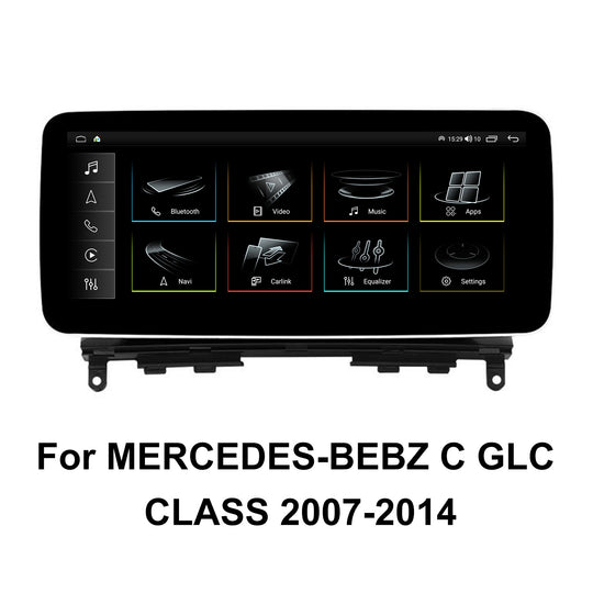 10.25 inch Android 15 Monitor Touch Screen  Car GPS Naviagaiton Upgrade Stereo for MERCEDES-BEBZ C GLC CLASS 2007-2014 Dashaboard Radio