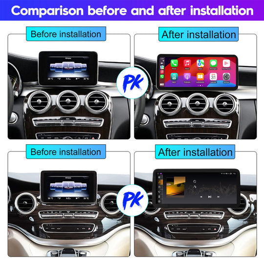 12.3 Inch Touch Screen for MERCEDES-BEBZ C GLC CLASS 2011-2015, Android 15 Car Stereo with Carplay Android Auto in Dash GPS Navigation Bluetooth WIFI FM Backup Camera
