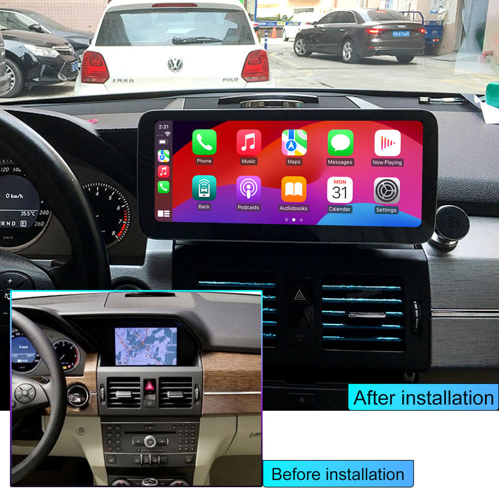 10.25 Inch Touch Screen for MERCEDES-BEBZ GLK 2011-2015 Android 15 Car Stereo with Carplay Android Auto in Dash GPS Navigation Bluetooth WIFI FM Rear Camera