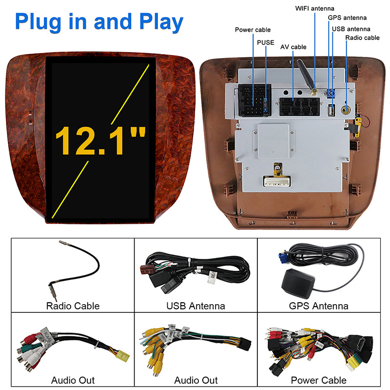 KSPIV |GMC Yukon |Chevrolet Tahoe |2007-2015 | Tesla Screen | Car Radio | Manual A/C