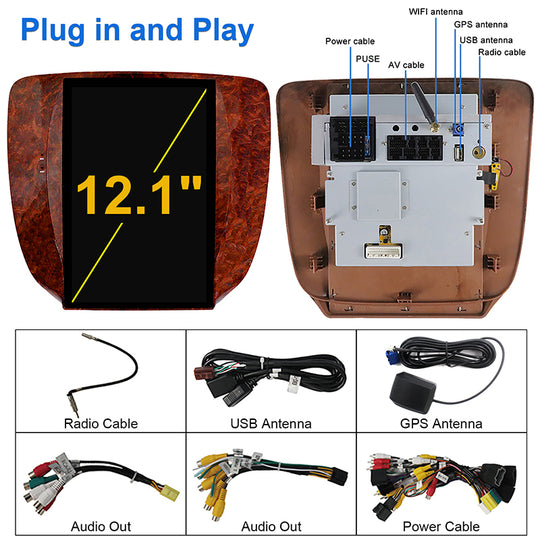 KSPIV |GMC Yukon |Chevrolet Tahoe |2007-2015 | Tesla Screen | Car Radio | Manual A/C