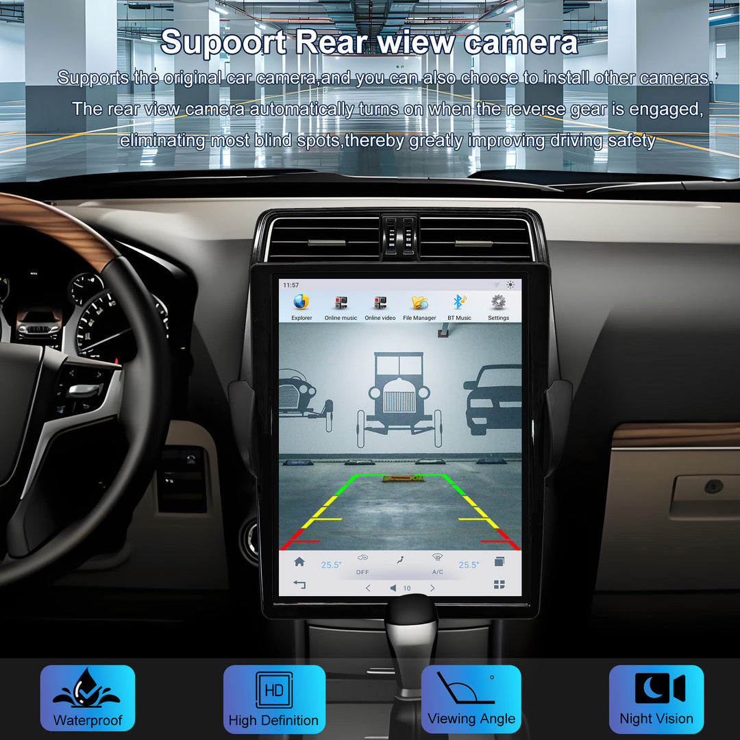 17 inch Car Stereo Radio for TOYOTA PRADO 2018-  Navigation Vertical Screen