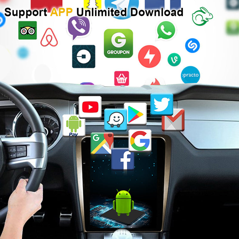 KSPIV | Android 13 |  Ford Mustang 2012-2014 | Tesla Style | Vertical Car Radio