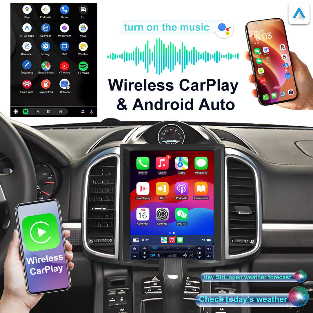 10.4 inch Android 14 GPS Navigation Android Multimedia for Porsche Cayenne 2011-2016