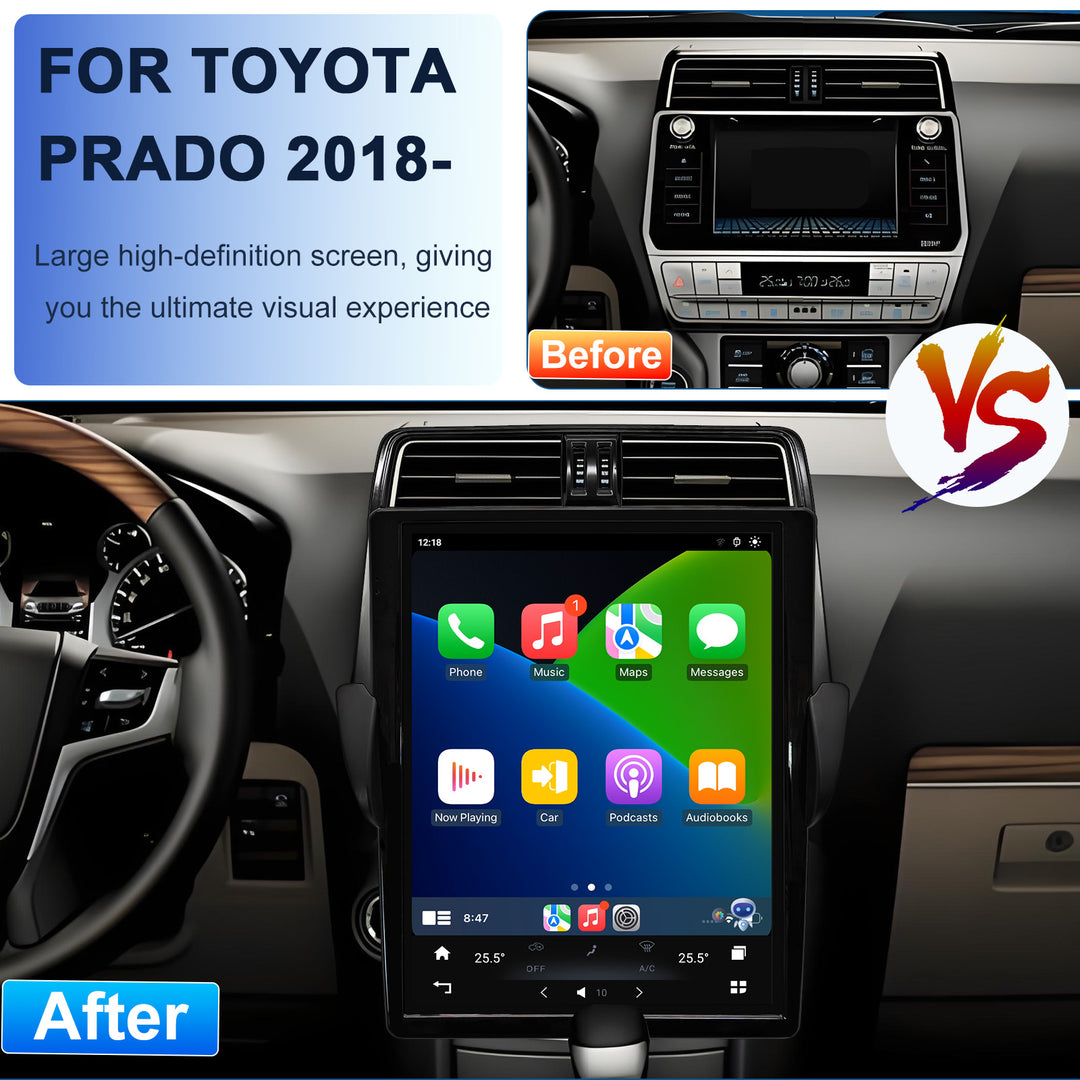 17 inch Car Stereo Radio for TOYOTA PRADO 2018-  Navigation Vertical Screen