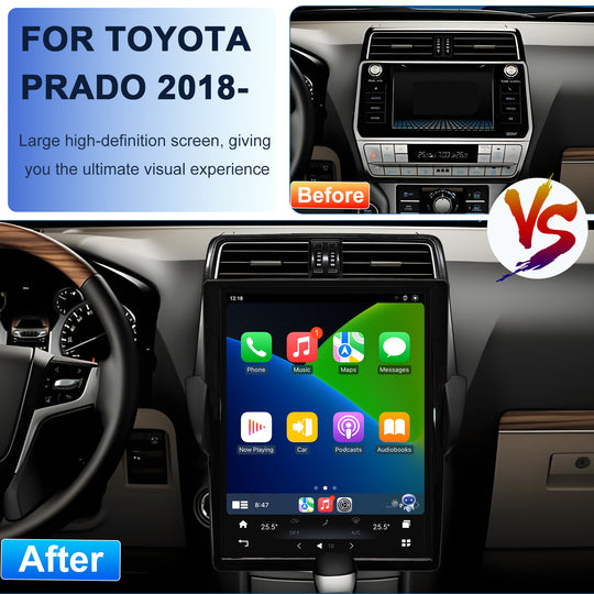 17 inch Car Stereo Radio for TOYOTA PRADO 2018-  Navigation Vertical Screen