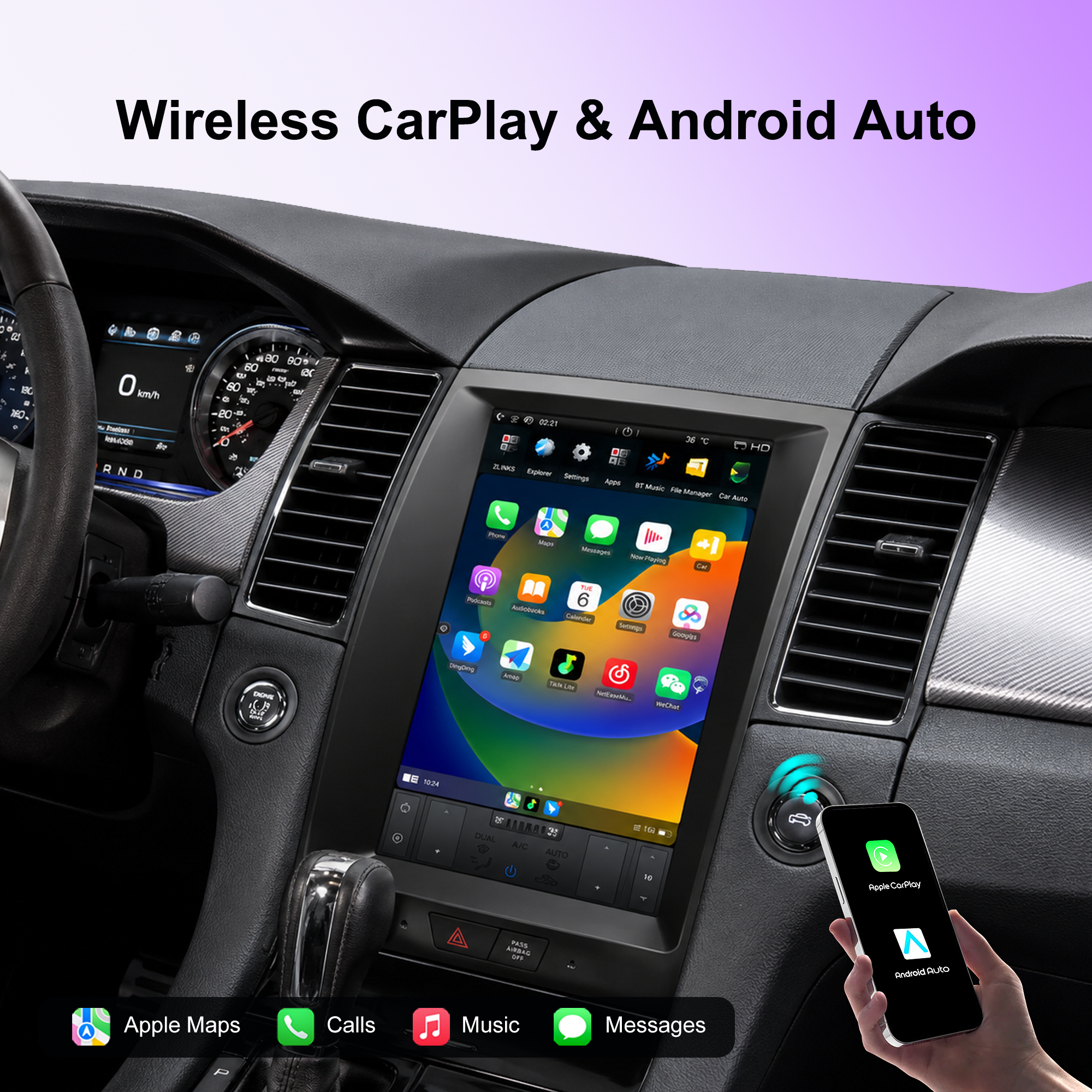 13.3 Inch | Tesla Style Screen | Ford Taurus 2012-2016 | Car Radio | High Level