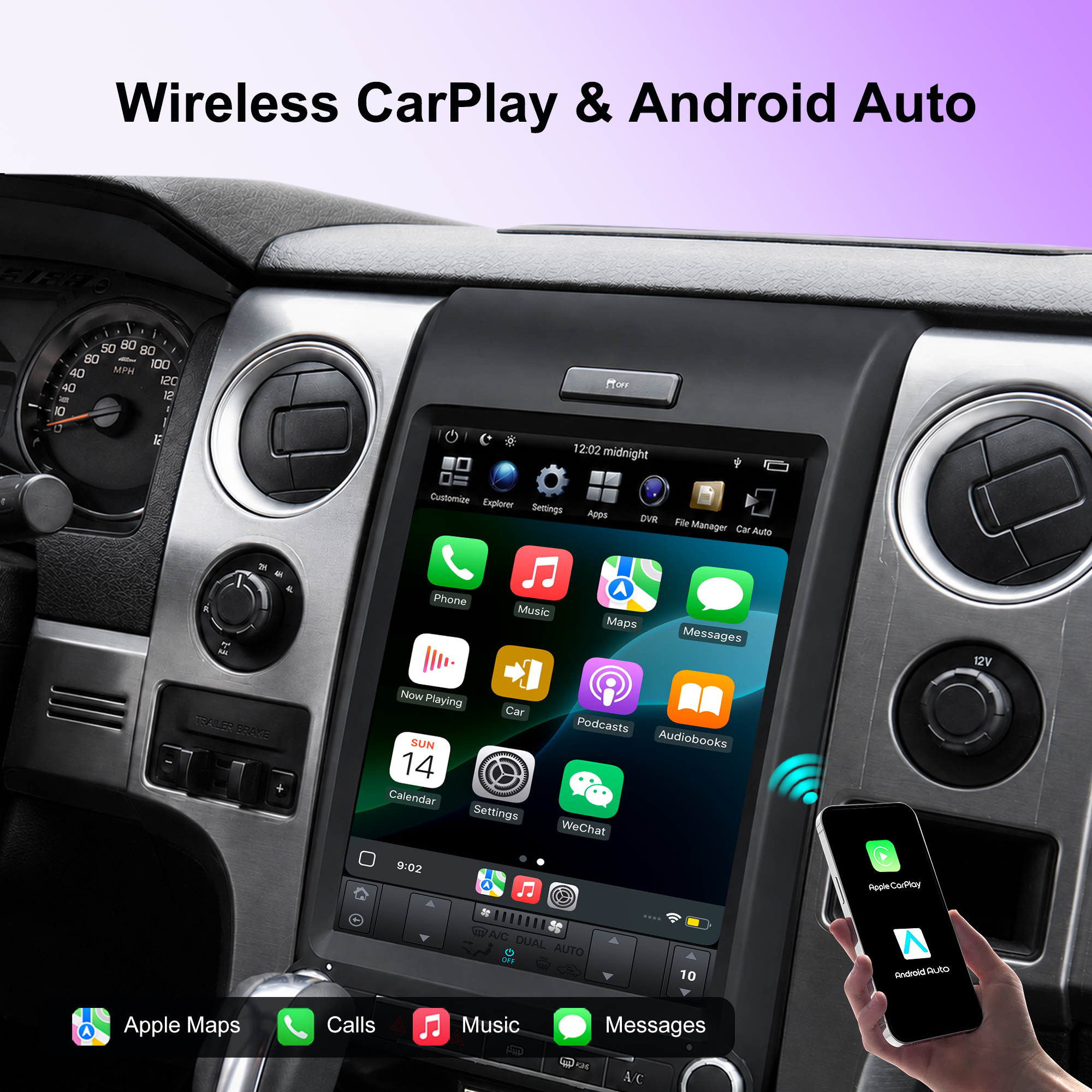 KSPIV |  12.1 Inch | Ford F150 2013-2014 | Tesla Style Screen | Android Car Radio