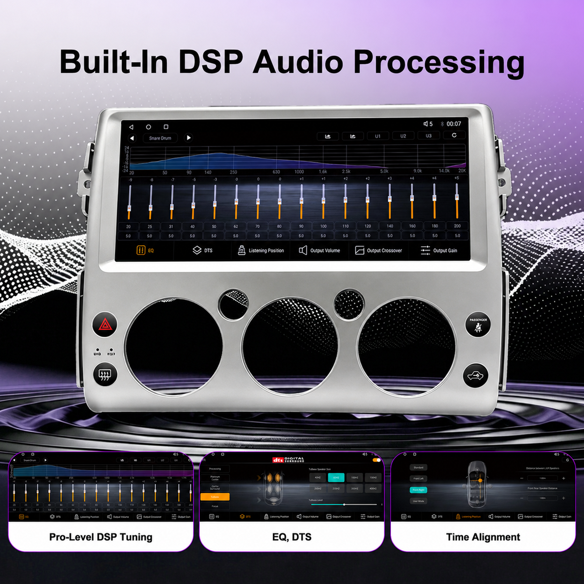 12.3 Inch Android 14 Car Stereo for Toyota FJ Cruiser 2006+, Qualcomm 8-Core 8GB+128GB Radio Upgrade with Wireless Apple CarPlay Android Auto, DSP DTS Sound, GPS, Bluetooth, RCA HDMI Output, Plug & Play
