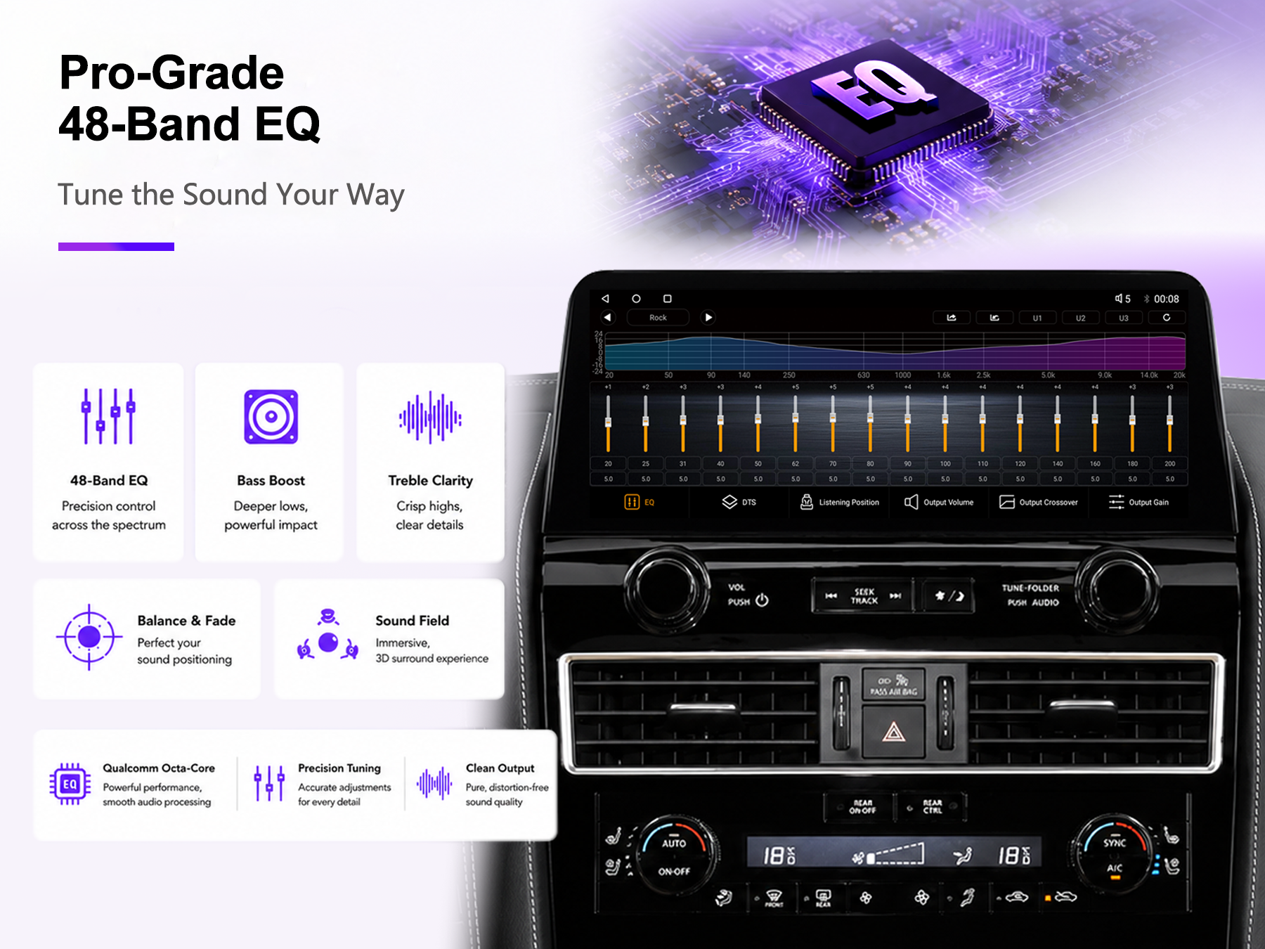 12.3" OEM 2022-Style Android 14 Car Stereo for Infiniti QX80 / Nissan Armada 2010-2021, Wireless CarPlay Android Auto, Qualcomm 8-Core, 8GB+128GB, 4G LTE GPS, DSP DTS, RCA HDMI, Plug & Play