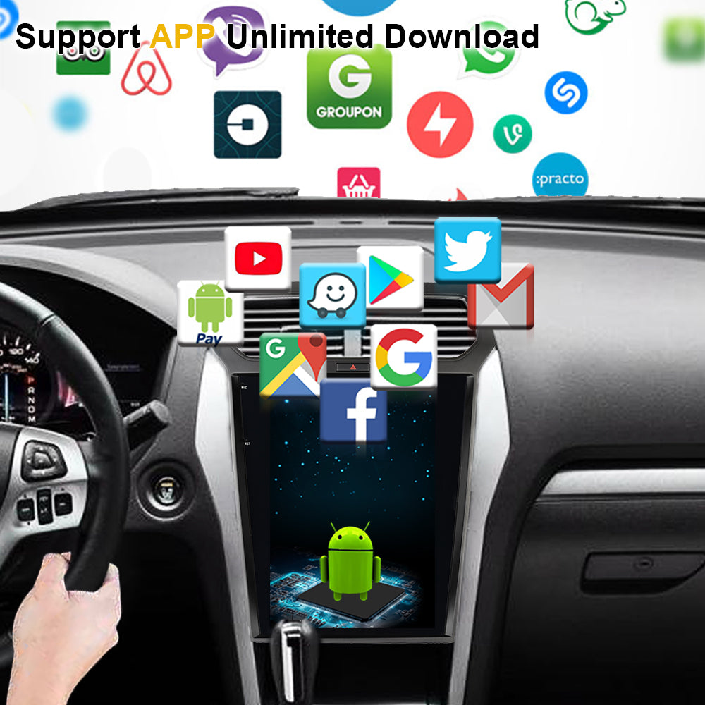 KSPIV | 12.1 Inch | Ford Explorer 2011-2019 | Android 13 | Tesla Style Screen