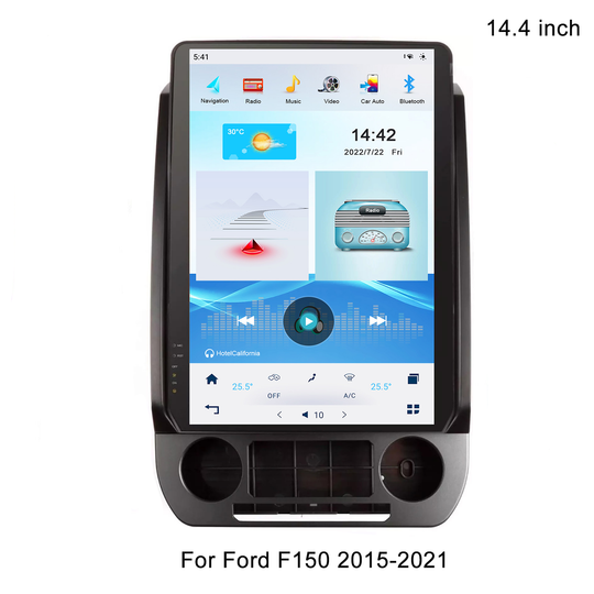 14.4" Android 13 Tesla Vertical Screen for Ford F150 2015-2021 Multimedia Player Carplay Head Unit Audio