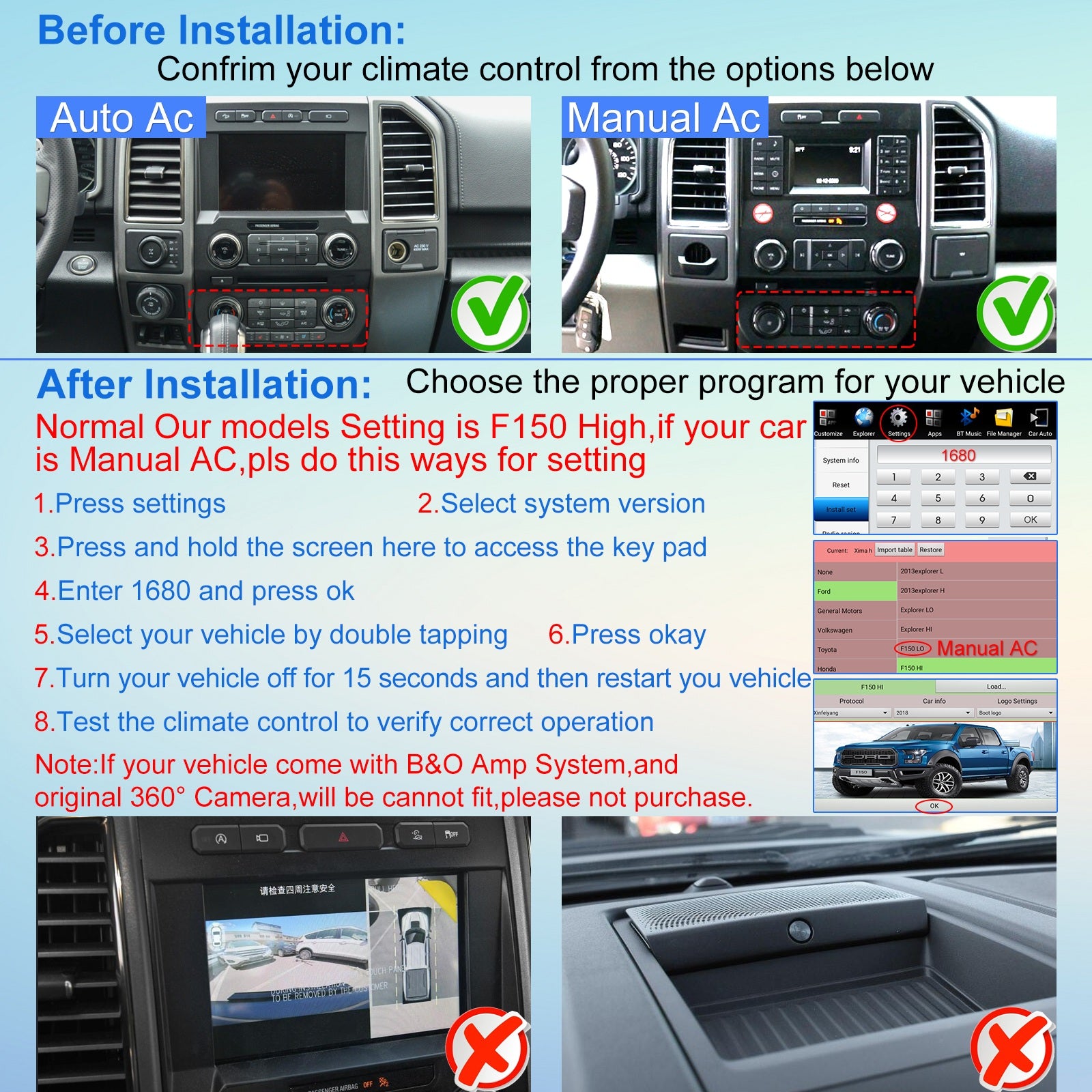  For Ford F150 Raptor 2015-