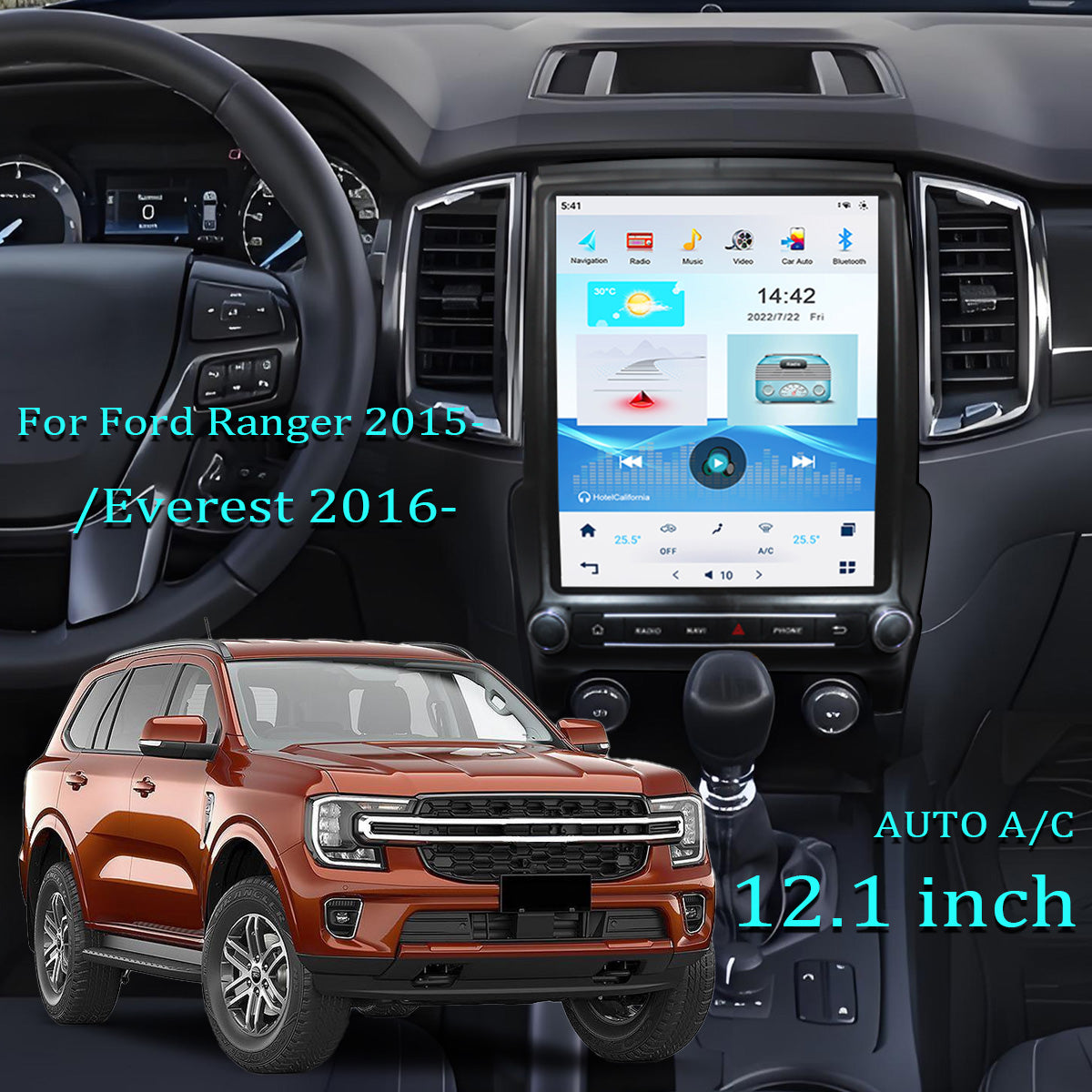 Ford Ranger Calm Screen KSPIV | 12.1 inch | Ford Ranger 2015-2020 | Android Car Stereo | Tesla ...