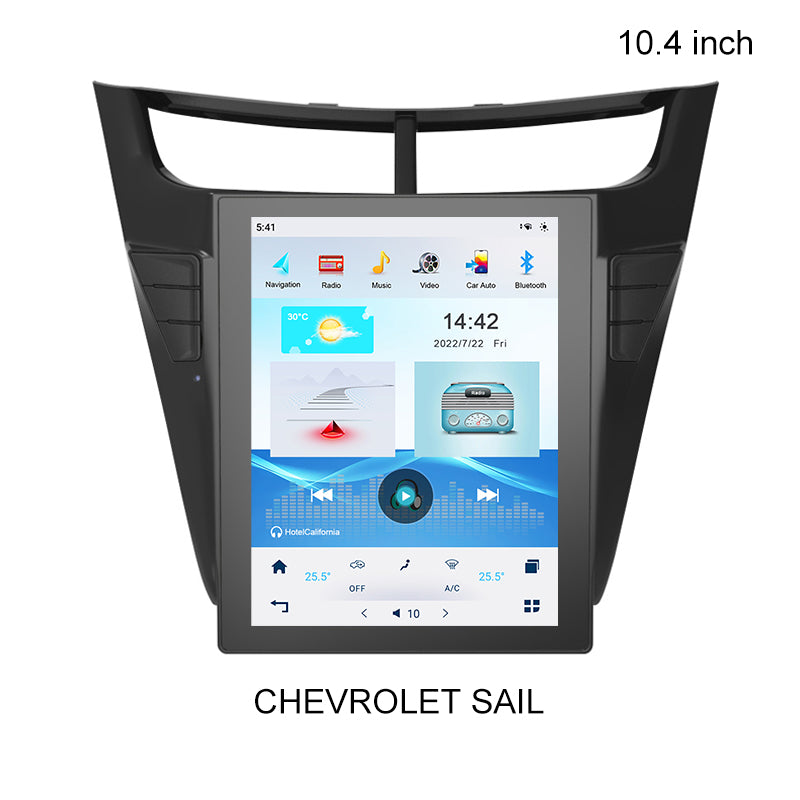 KSPIV 10.4 Inch Tesla Style Vertical Screen Car Radio Stereo For CHEVROLET SAIL Multimedia Player Wireless Carplay Android Auto