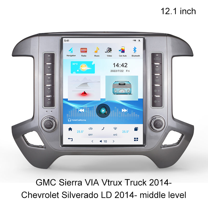 Kspiv | 12.1'' | Car Multimedia Player | GMC Sierra VIA Vtrux Truck 2014-/Chevrolet Silverado LD 2014-|  Middle Level