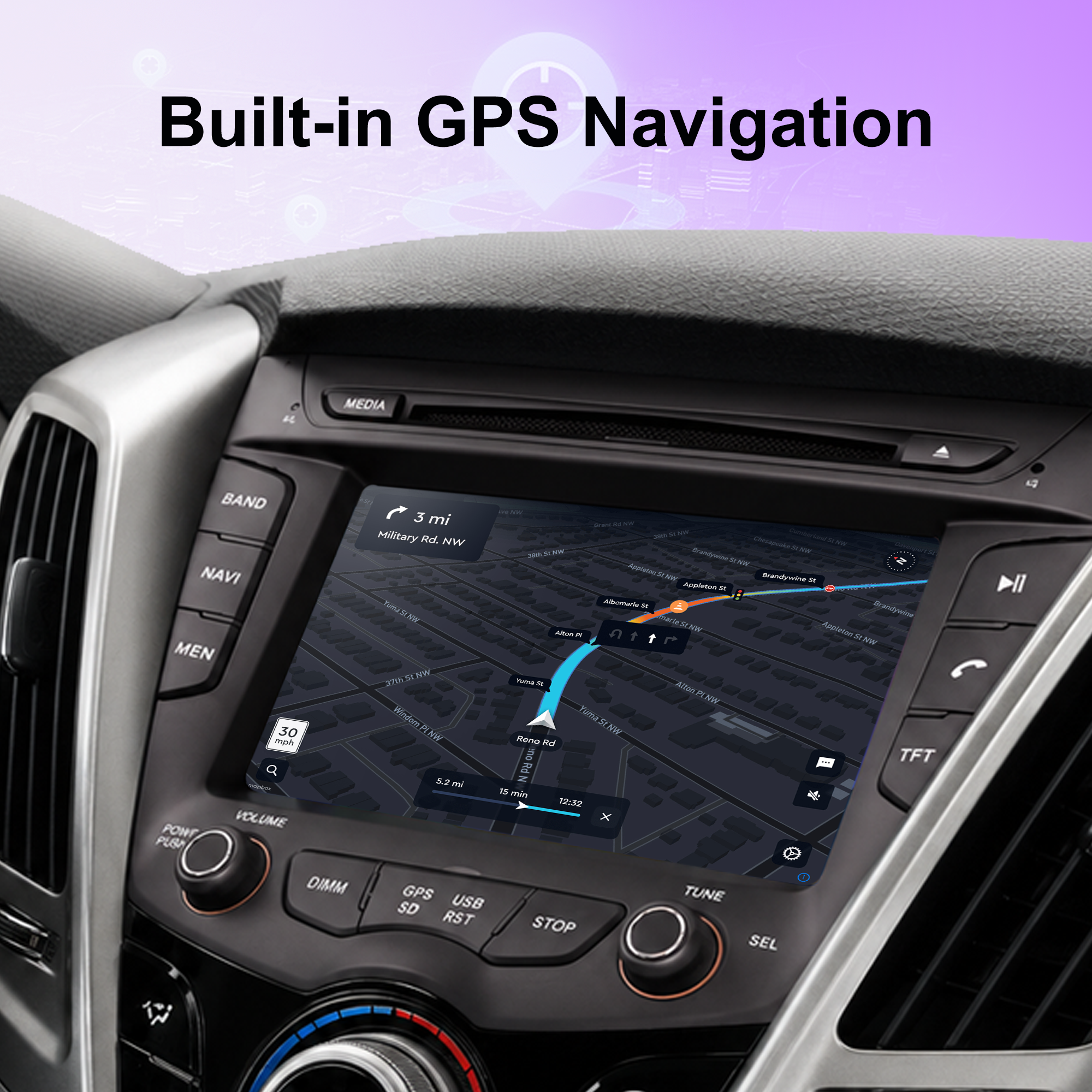 KSPIV 7-Inch Android Car Stereo for Hyundai Veloster 2011–, Wireless CarPlay, Android Auto, GPS Navigation, DSP, SWC & Backup Camera