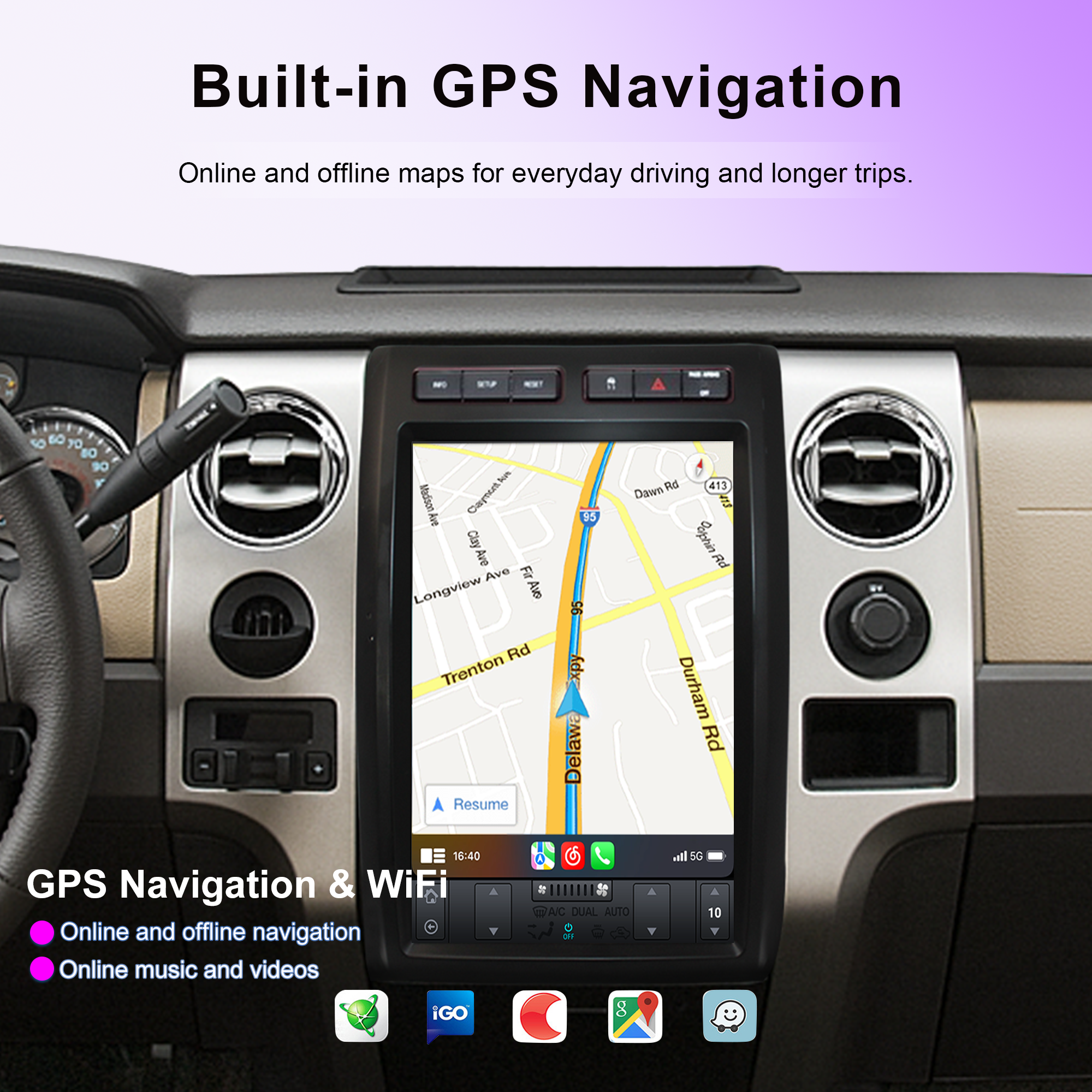KSPIV | Android 13 |Tesla Screen | Ford F150 2009-2013 | Head Unit