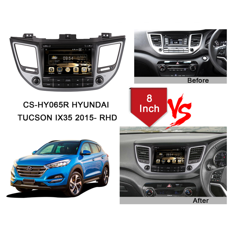 Android 8 Inch Car Radio for HYUNDAI TUCSON IX35 2015- RHD Head Unit DSP 2Din Multimedia Video Player Navigation GPS