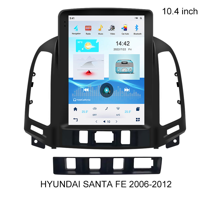 KSPIV 10.4 Inch Android Tesla Vertical Screen Car Multimedia Player For HYUNDAI SANTA FE 2006-2012 Bluetooth Unit GPS Navigation
