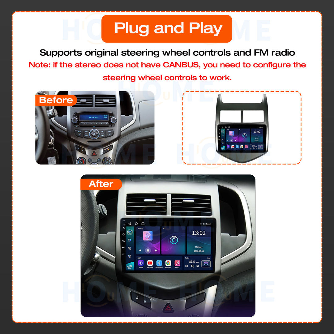 New Style Android 14 Car Radio for Chevrolet Aveo 2 Sonic T300 Multimedia Video Player Navigation GPS 4G WIFI Carplay Autoradio