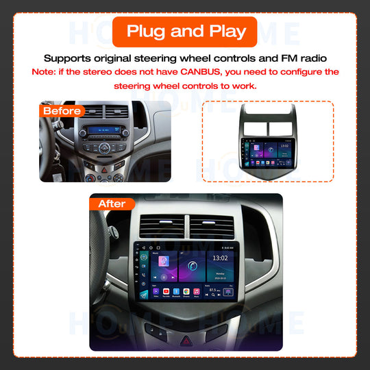 New Style Android 14 Car Radio for Chevrolet Aveo 2 Sonic T300 Multimedia Video Player Navigation GPS 4G WIFI Carplay Autoradio