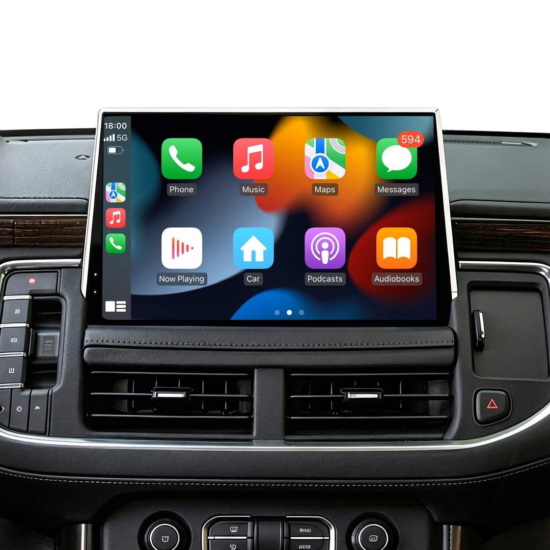 12.9 Inch Android 14 Car Stereo Radio for 2021+ GMC Yukon XL Chevy Tahoe Suburban, Wireless CarPlay Android Auto, 8GB+128GB, DSP, 4G LTE, GPS Navigation, Plug and Play Head Unit