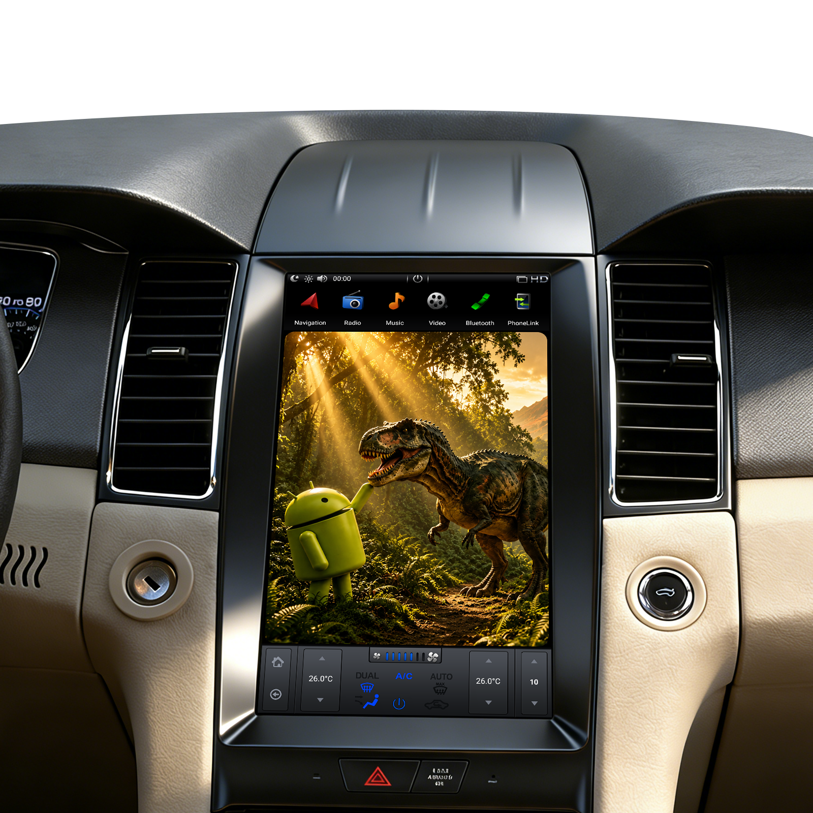 Android 11 Tesla Stila Ekrano Aŭta GPS-Navigado Por Ford Taurus 2012-2016 Radio Stereo Plurmedia Ludilo kun Bluetooth Carplay