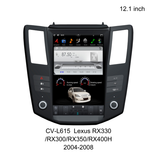 Android 11 12.1 coloj Tesla Stilo IPS Ekrano Aŭta Radio Por Lexus RX300 RX330 RX350 RX400H 2004-2008 GPS-Naviga Ludilo Aŭtomata Radio Magneto