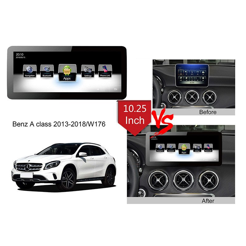 10.25" Android10 Car Radio Multimedia Player for Mercedes-Benz A Class 2013-2018/W176 4G+64G GPS Navigation stereo Head unit