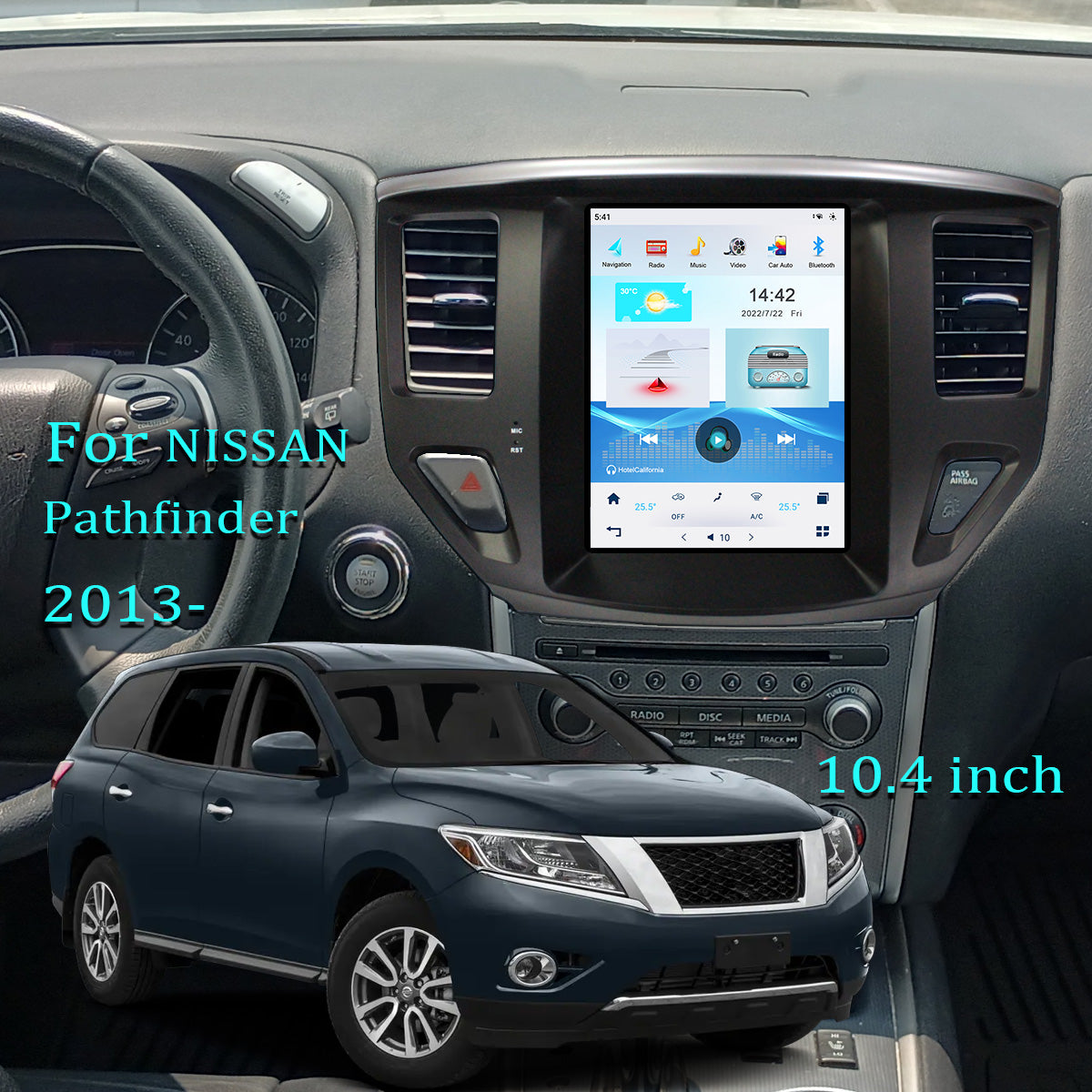 KSPIV 10.4 Inch Touch Screen android Car Multimedia Player for