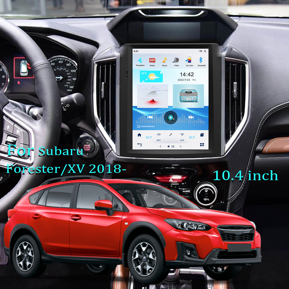KSPIV Android Car Radio For Subaru Forester XV 2018- GPS Navigation Player Carplay IPS Stereo DVD Multimedia Stereo WiFi Video Standard with CANBUS
