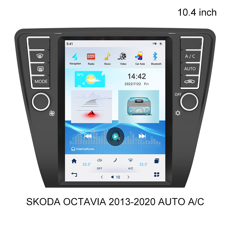 KSPIV | 10.4 Inch |Android Tesla Screen | SKODA OCTAVIA 2013-2020 | AUTO A/C| Car Multimedia Player
