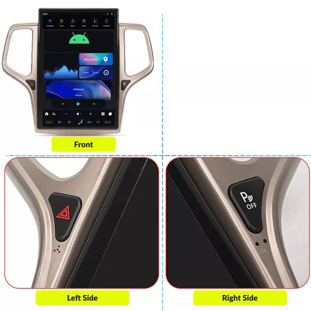 14.4 Inch Tesla monitor Vertical Screen Multimedia Player for Jeep Grand Cherokee 2014-2020