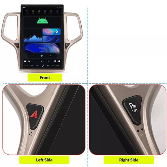 14.4 Inch Tesla monitor Vertical Screen Multimedia Player for Jeep Grand Cherokee 2014-2020