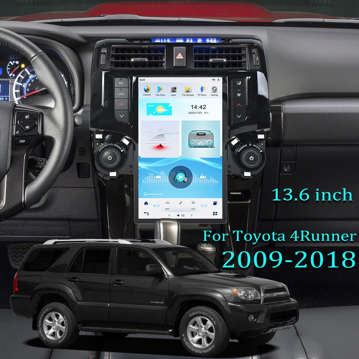 KSPIV | 17 Inch Car Radio | Toyota 4Runner | 2009-2024 |  Android 13 | Auto Headunit