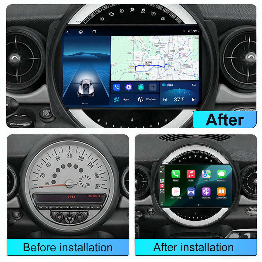 9 Inch Car Radio ForBMW MINI 2007-2010 WIFI Navigation GPS FM/AM  DSP/EQ Backup Camera Multimedia Video Player Stereo Head Unit