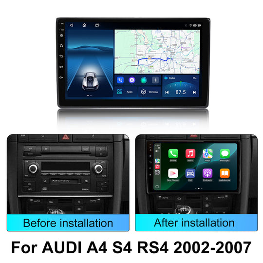 Android 9 inch Radio For AUDI A4 S4 RS4 2002-2007 Car stereo Multimedia Video Player carplay Auto GPS Navigation