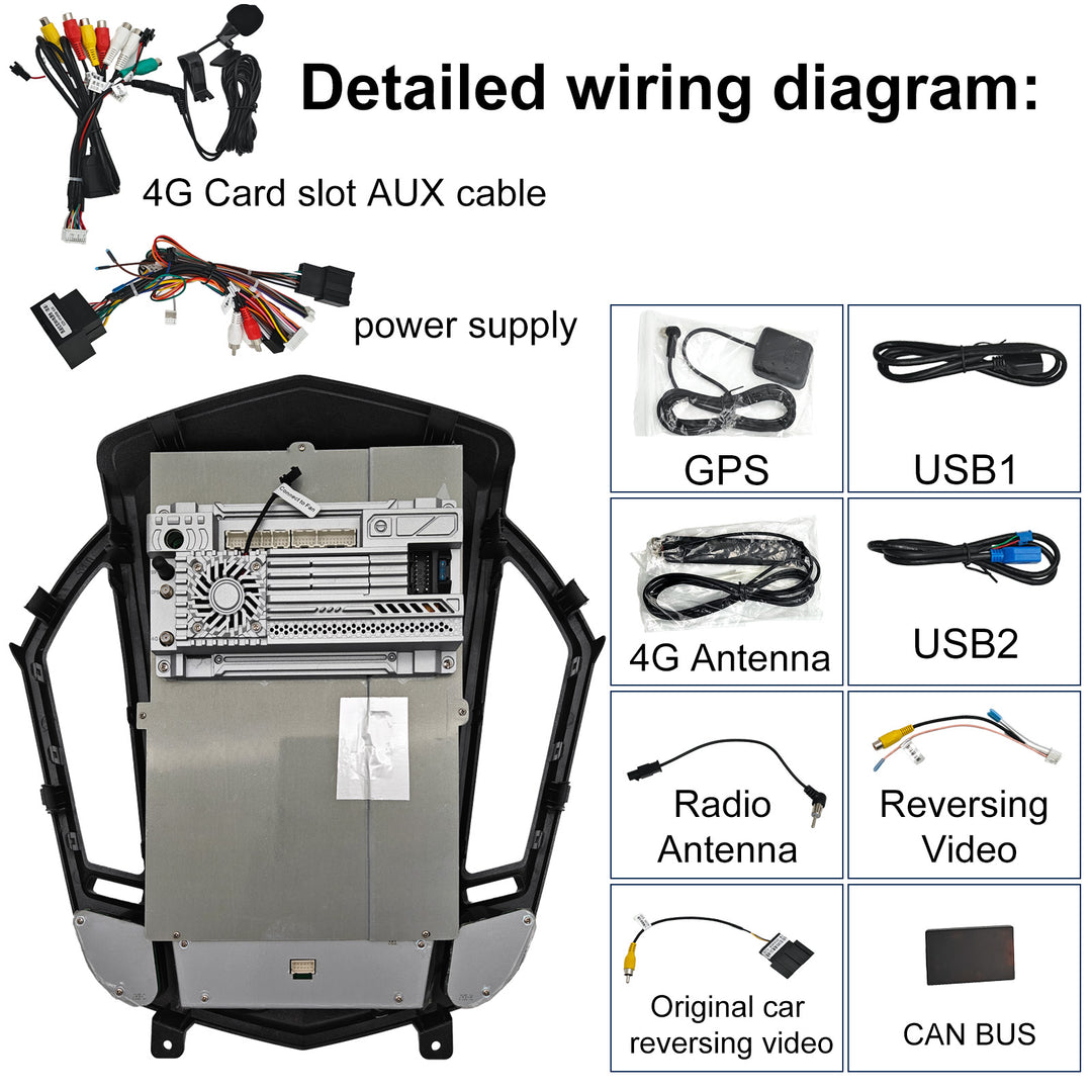 12.1 inch Vertical Screen Tesla Style Car Radio Stereo for Cadillac SRX 2009-2012