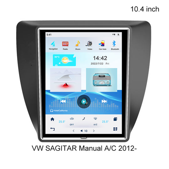 KSPIV | Android 13 | 10.4 Inch | VW SAGITAR Manual A/C 2012-| Tesla Style Screen | Car Radio