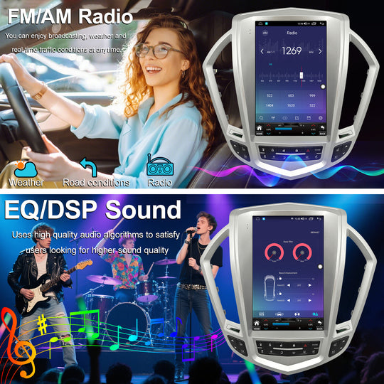 12.1 inch Vertical Screen Tesla Style Car Radio Stereo for Cadillac SRX 2009-2012