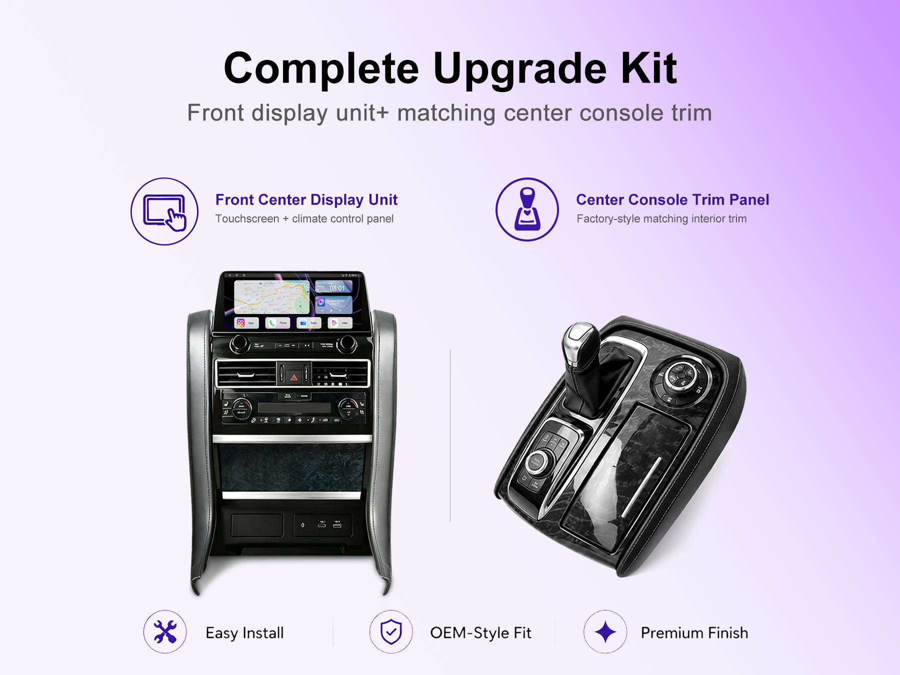 12.3" OEM 2022-Style Android Car Stereo for Infiniti QX80 / Nissan Armada 2010-2021, Wireless Apple CarPlay Android Auto, DSP DTS Audio, Qualcomm 8-Core, 8GB+128GB, 4G LTE GPS, RCA HDMI, Plug & Play