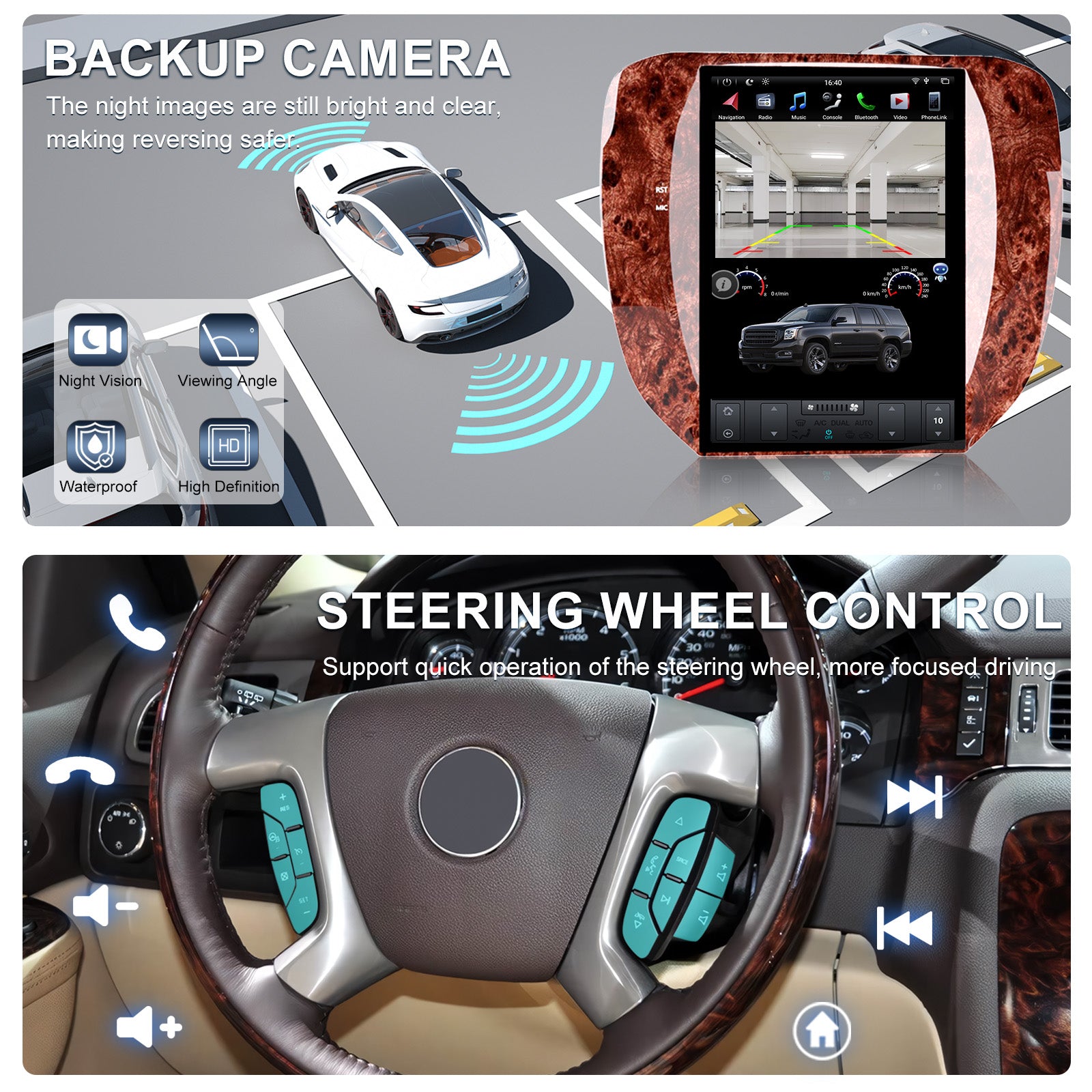 KSPIV | GMC Yukon/Chevrolet | Tahoe Silverado | 2007-2012 | Tesla Vertical Screen | Car Radio