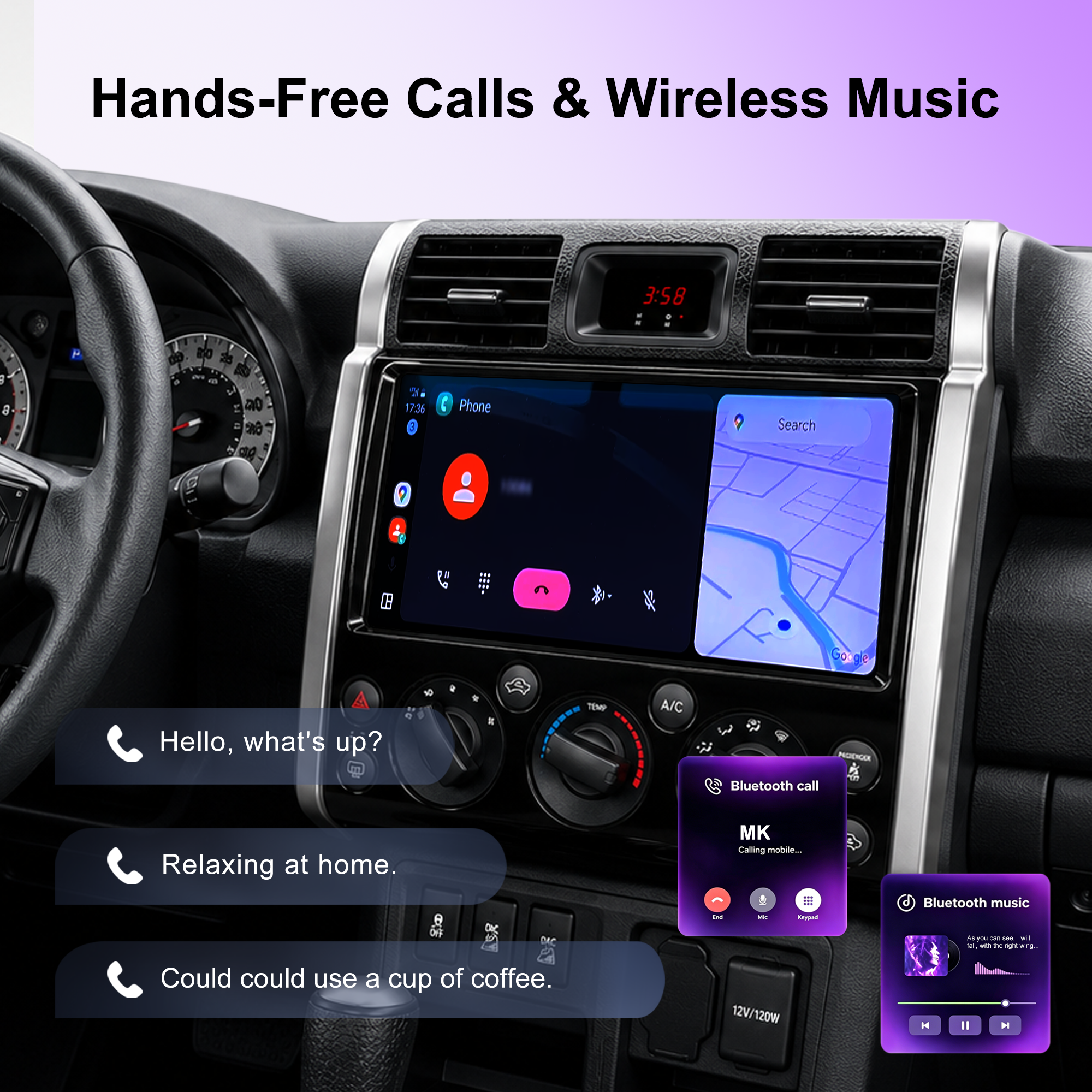 12.3 Inch Android Car Stereo for Toyota FJ Cruiser 2006+, Qualcomm 8-Core 8GB+128GB Touch Screen Radio with Wireless Apple CarPlay Android Auto, DSP DTS Sound, GPS, Bluetooth, RCA HDMI Output, Plug & Play