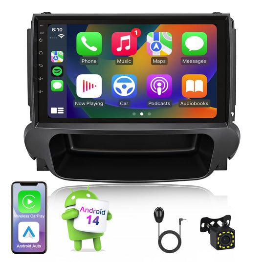 9 inch Android 14 Car Radio for Chevrolet Chevy Malibu Stereo 2011 2012 2013 2014 with Wireless CarPlay Android AutoBluetooth WiFiGPSMirror LinkBackupCameraAM/FM